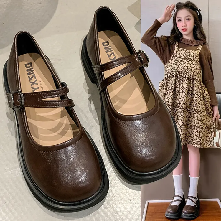 女童小皮鞋2025新款春秋学院风单鞋中大童jk公主鞋小女孩学生鞋子