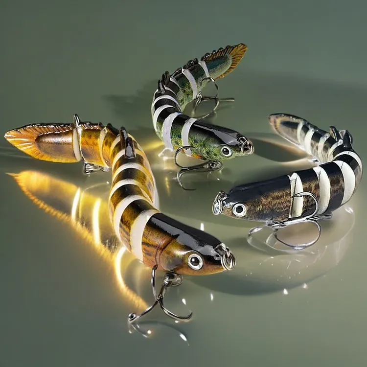 【翘嘴专用】仿生泥鳅假饵路亚套装泳姿灵活鲈鱼黑鱼鳜鱼多节鱼鱼饵