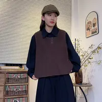 2025短款常规款秋季针织纯色三粒扣马夹