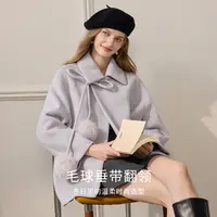 【香影】N95W952毛呢外套  香影翻领毛呢外套新款