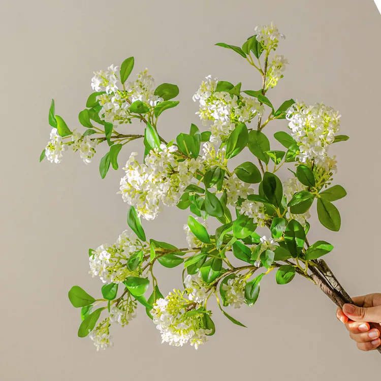 掬涵【推荐】千里香仿真花桂花客厅餐桌花花艺摆件假花插花装饰摆设