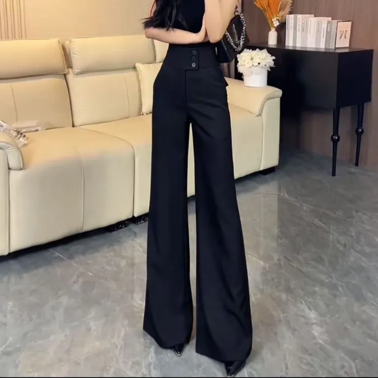 高级感西装裤微喇裤2025秋季新款辣妹高腰显瘦百搭高个子休闲裤女