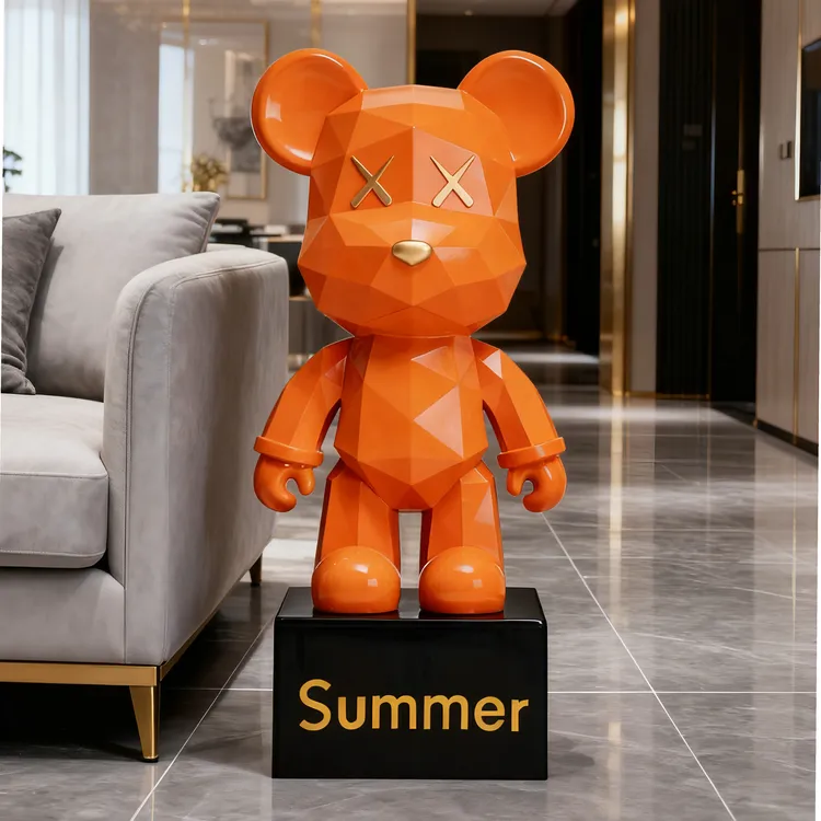 新款暴力熊客厅电视柜落地装饰品摆件高档轻奢只进不出大号存钱罐