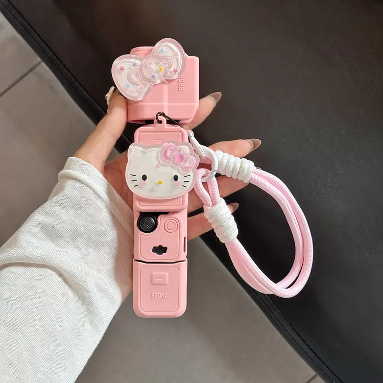 大疆保护壳pocket3保护套可爱亚克力KT猫硅胶云台相机配件手挂绳