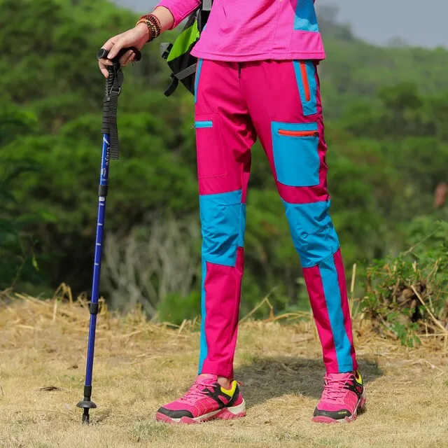 新品户外弹力速干裤女徒步登山裤运动爬山透气防晒快干裤行山裤夏