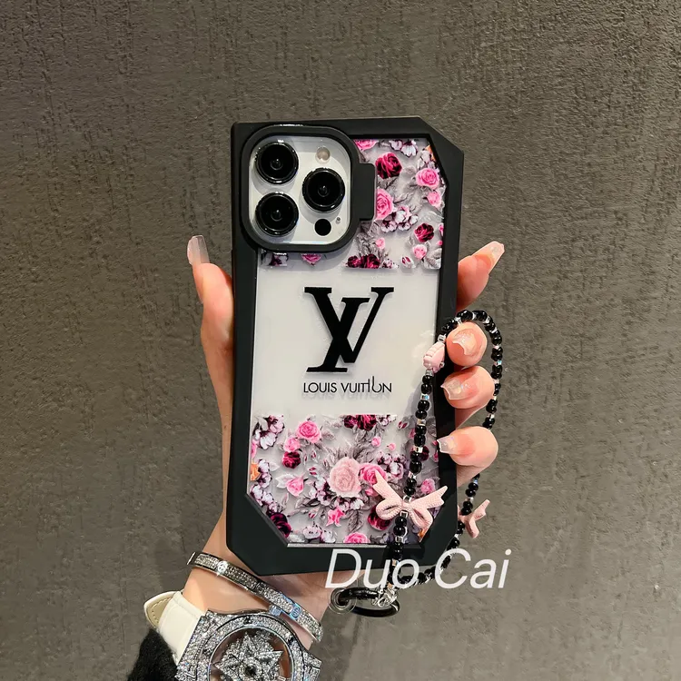 轻奢高定大牌透明手机壳适用于苹果15ProMax/iPhone14/13/12/11