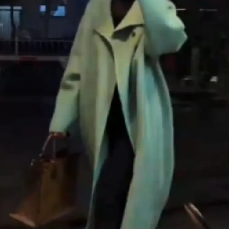 秋冬新款宽松气质百搭韩系慵懒风中长款外套