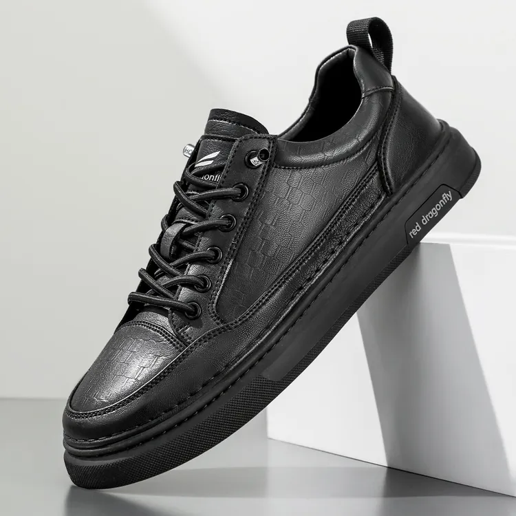 红蜻蜓男鞋秋冬款2025新款休闲皮鞋男百搭一脚蹬男士防滑板鞋男鞋