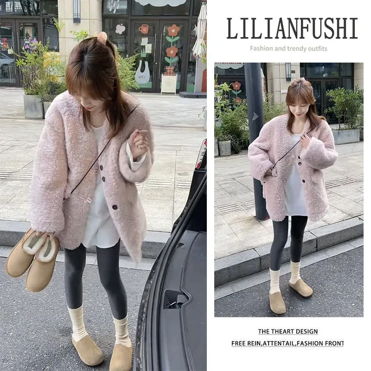 时尚穿搭女2025秋冬新款简约百搭宽松长袖外套纯色打底衫两件套装