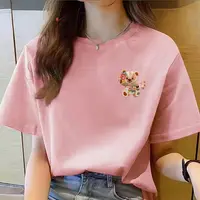【100%纯棉】上新女款女士百搭潮流短袖t恤春夏圆领显瘦半袖