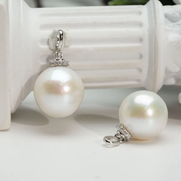 【小北严选】S925银淡水珍珠吊坠约12mm+【多样性发一件】-AH74X418