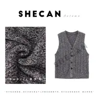 SHECAN【清游】秋季新款复古文艺风针织绵羊毛马甲5QC180