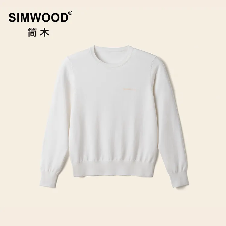 SIMWOOD/简木【女装版】14针山羊绒混纺基础打底长袖毛衣S12250854