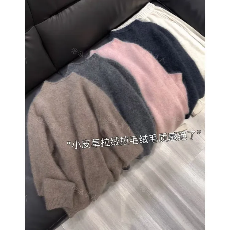 小皮草拉绒拉毛」100绵羊毛小个子加厚时尚韩版针织毛衣女秋冬新款
