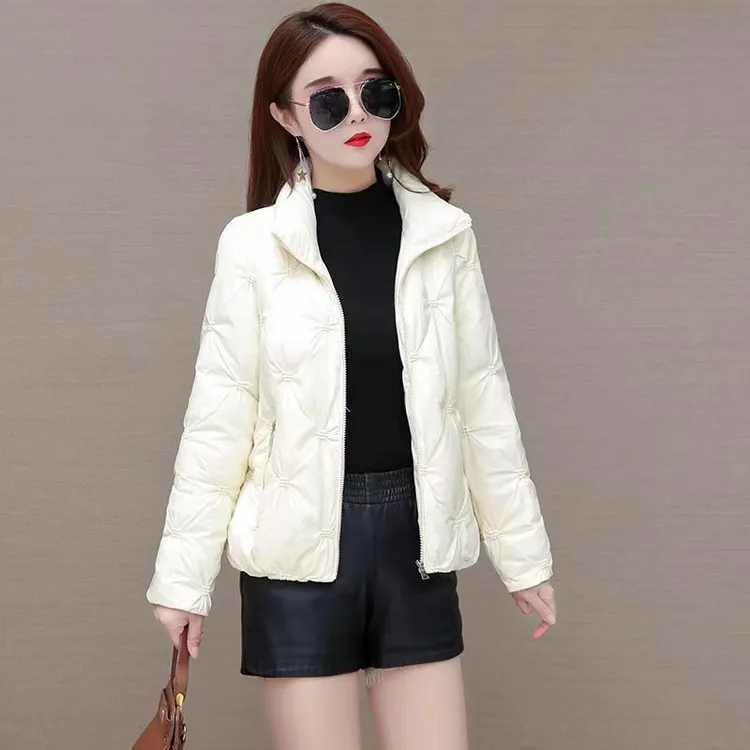 【90白鸭绒】反季新款冬季轻薄羽绒服女短款小个子韩版外套修身潮流