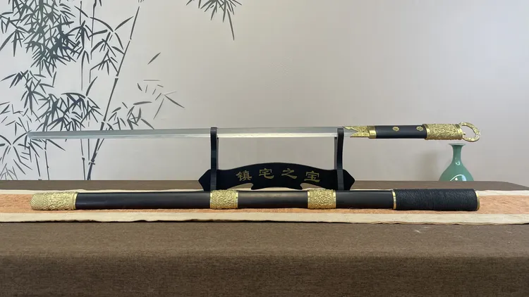 黑檀木 亮黄铜 不良人李星云同款埋鞘环首唐刀 寄售款