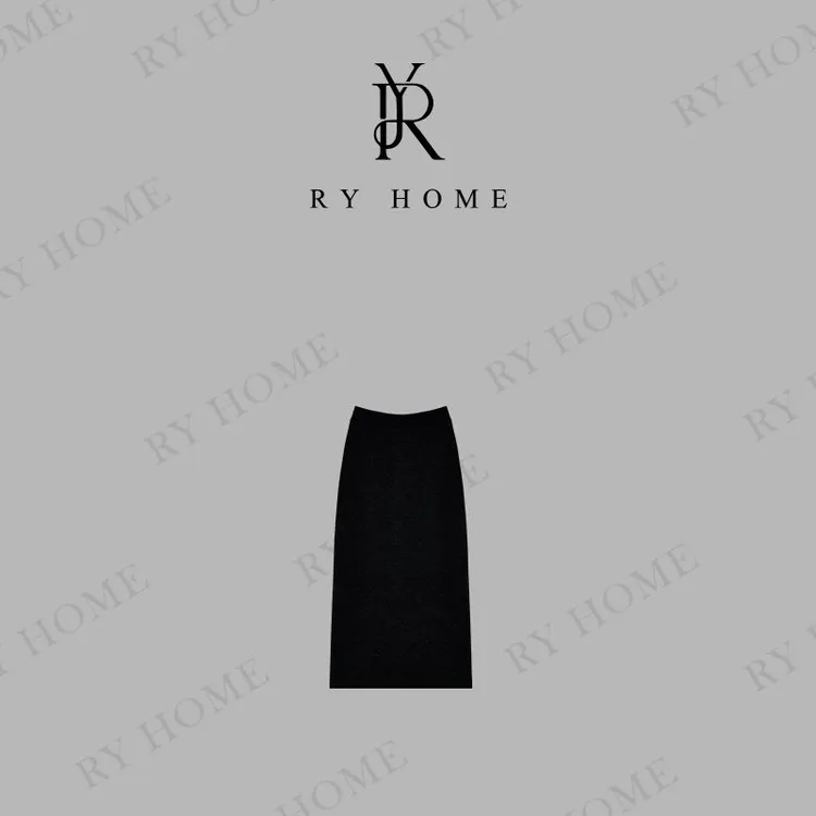 【容雨RYHOME】新款高腰显瘦羊毛半身裙253Q1406