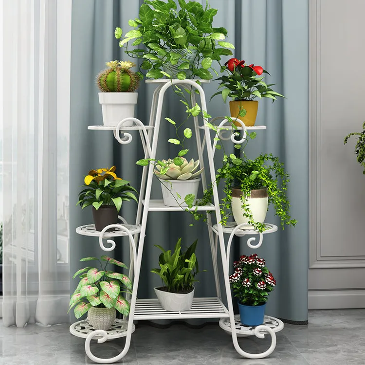 花架子室内家用落地式阳台置物花盆架多层铁艺绿萝室内置物架