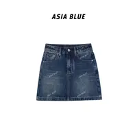 【ASIA BLUE】2025春季无弹高腰显瘦防走光牛仔短裙Q5172