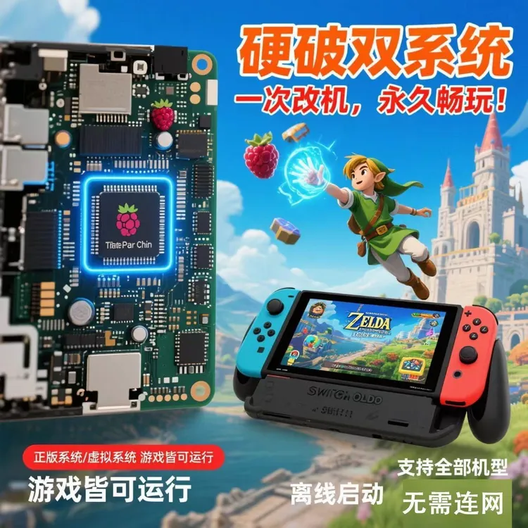 switch全系硬破焊接大气层双系统芯片树莓派装满游戏