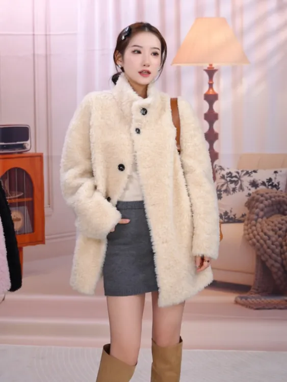 【北海道初雪】1006轻奢洋气外套女毛毛外套全羊毛皮草晚宴场合女装