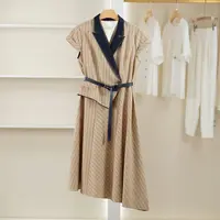  麦笛【艾DE】5062732 夏季气质不规则连衣裙品牌撤柜