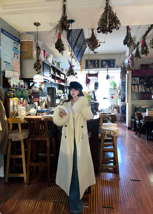 小蛮腰长款毛呢外套冬季秋冬大衣外套