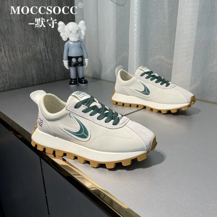MOCCSOCC老爹鞋男轻便舒适软底跑步鞋潮流时尚休闲运动鞋厚底增高