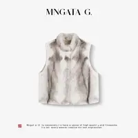 MNGATA G.宫小妍【十字水貂·喜马拉雅】SAGA水貂新中式马甲5081050