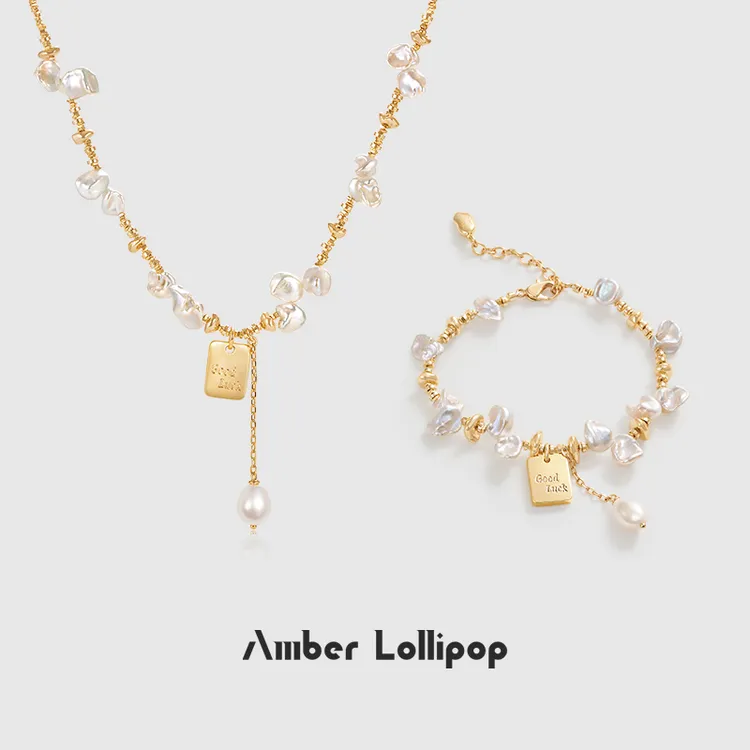 Amber Lollipop/安铂洛利  爆款风铃花瓣项链锁骨链女