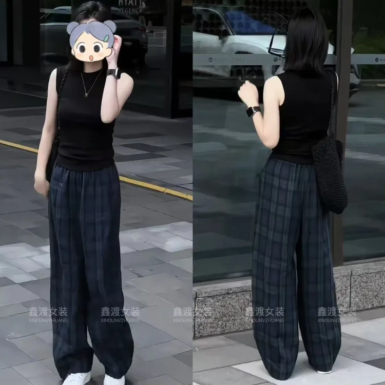 2025夏季新款时尚显瘦气质女士网红洋气两件套百搭款D9435