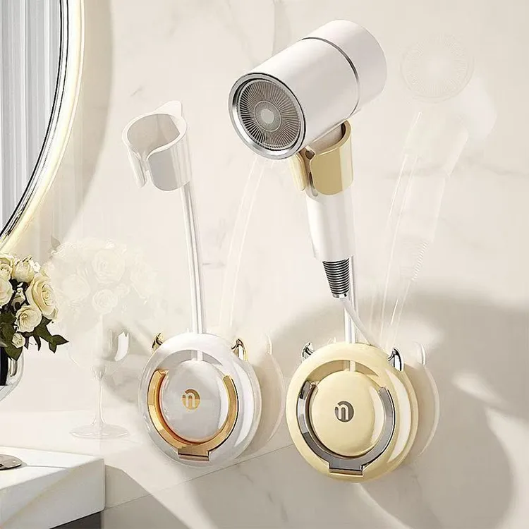 厨潮流懒人吹风机支架浴室电吹风置物架可调免风筒壁挂式免打孔