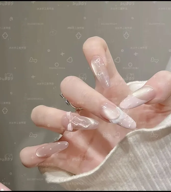 【月光主义】纯手工穿戴甲纯欲高级感成品纯手作穿戴式10片美甲贴