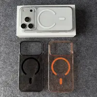 晶透磁吸适用苹果17promax手机壳iPhone16/15pro全包不发黄透明