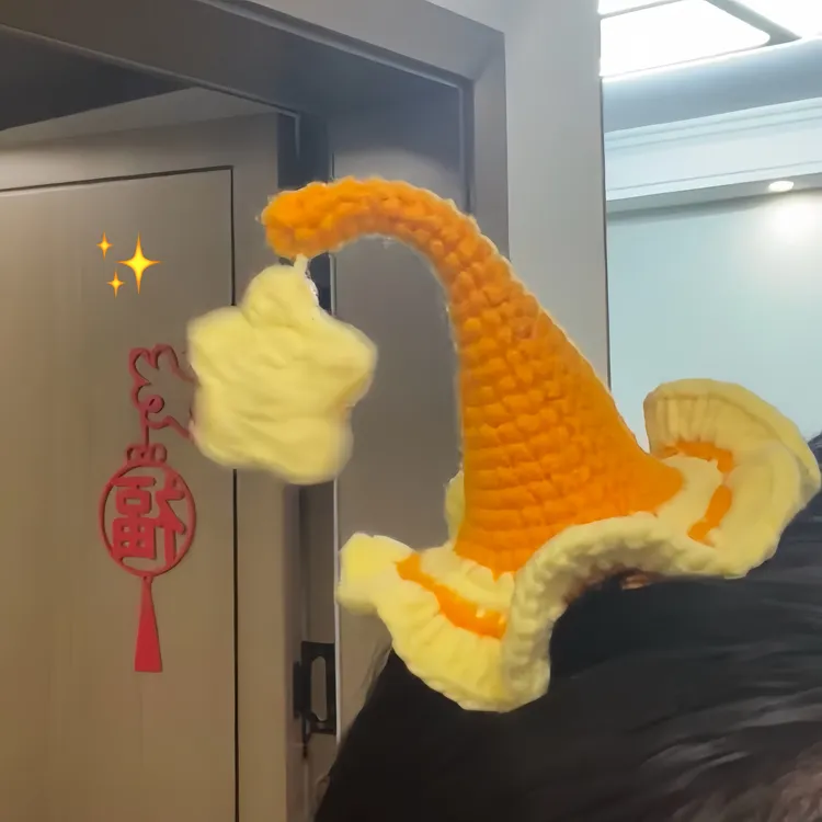 【小精灵帽子发夹】手工diy材料包钩织迷你发夹可爱驾车个人用品