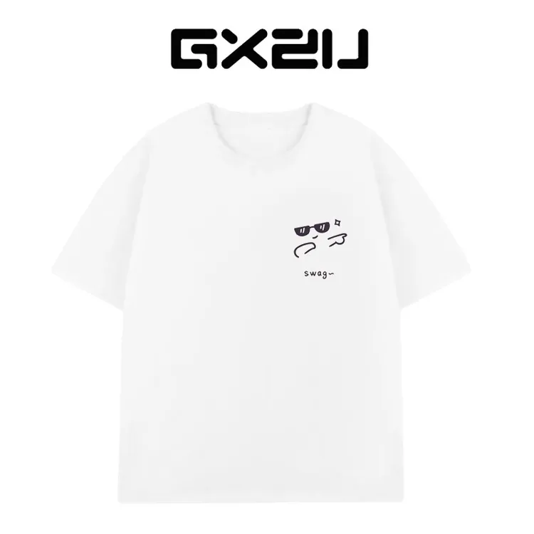 【Swag】男女款260g高克重纯棉打底衫T恤印花半袖潮流情侣短袖