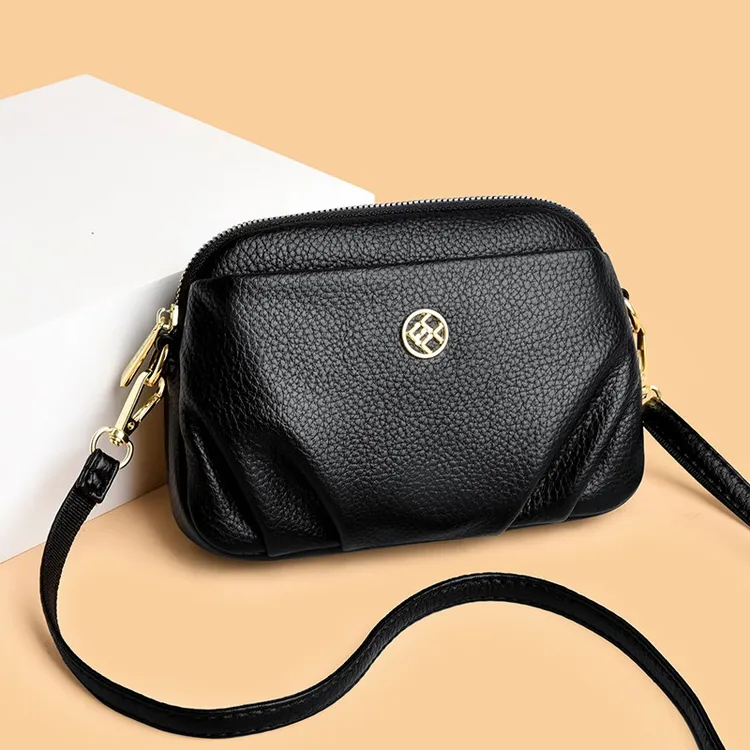 软皮小包女2025新款洋气休闲妈妈包软皮单肩包牛皮斜挎零钱手机包