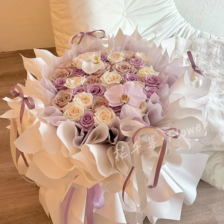 【紫喜欢你】薄雾紫玫瑰花束鲜花订购花束同城配送生日礼物闺蜜女友