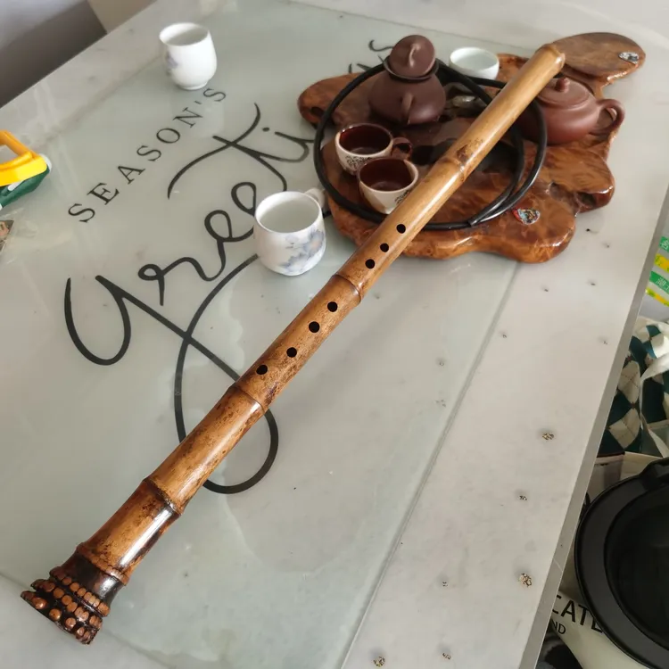 高山老斑驳台桂八孔纯专业演奏级竹根南箫民族吹奏乐器