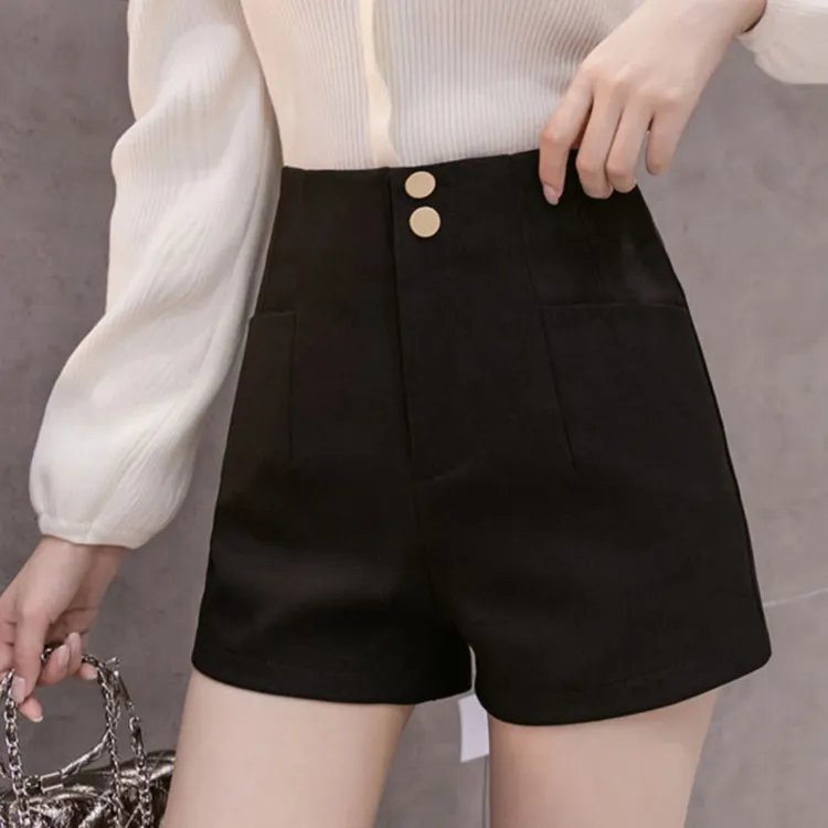 高腰黑色西装短裤女春秋夏新款显瘦外穿弹力短裤女款爆款2025新款