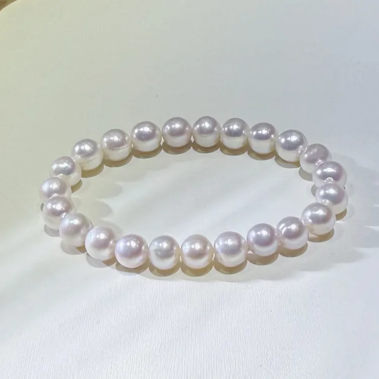 【星月】7-8mm天然淡水珍珠手链白色时尚简约经典DSL00917