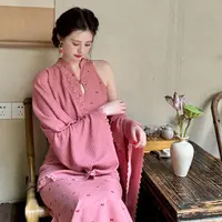 专场现货【一生罗曼】法式新款女温柔蕾丝拼接外搭连衣裙披肩Y5458