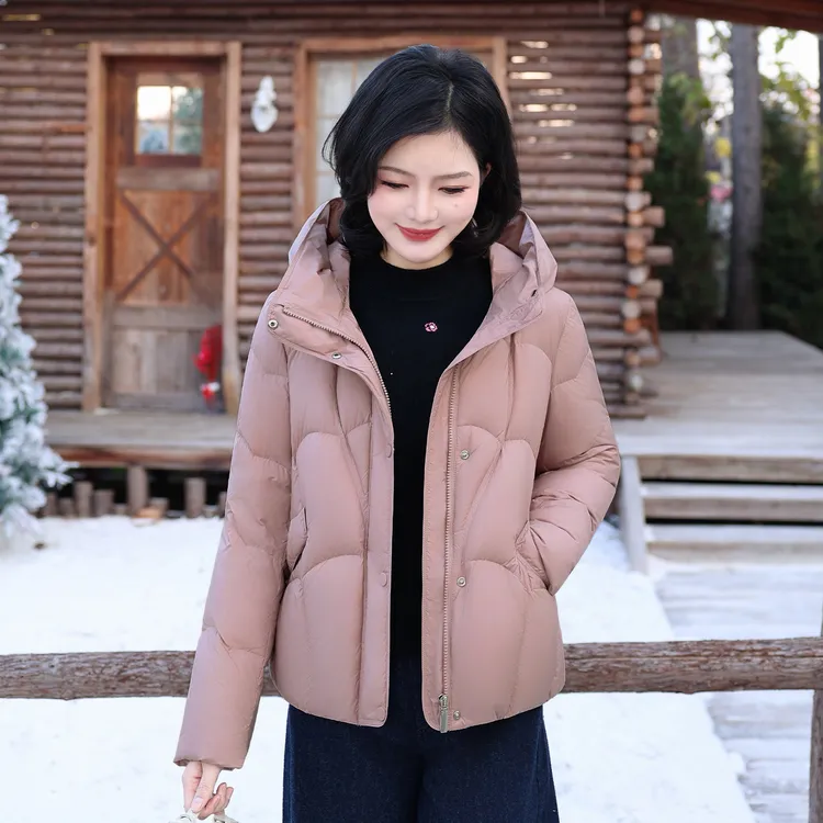  枫竺阿楠anan90白鸭绒连帽加厚保暖零压羽绒服女冬百搭羽绒外套