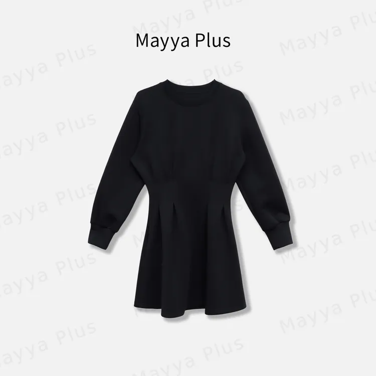 【沙漏腰】Mayya Plus麦芽定制冬季新款慵懒显瘦针织连衣裙32547792
