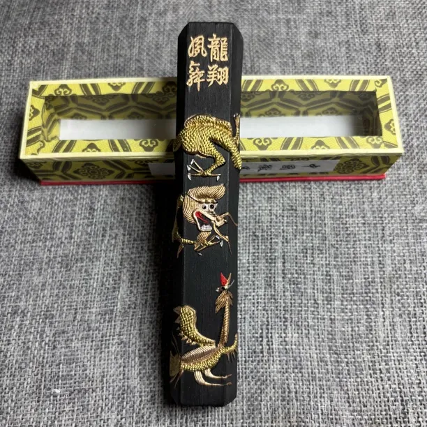 龙凤造型徽墨墨条墨锭适合书法绘画练习专用