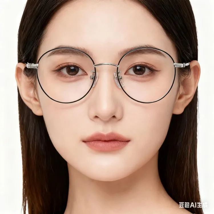 学生近视专业防控眼镜抗疲劳护眼青少年适用纯钛超轻防蓝光近视镜