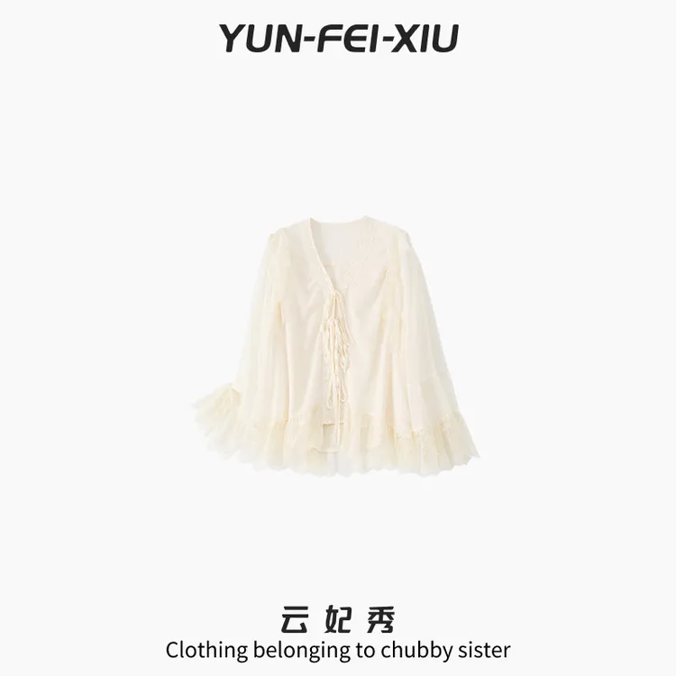 云妃秀大码女装衬衫时尚宽松显瘦遮肉胖妹妹百搭气质长袖夏季6018