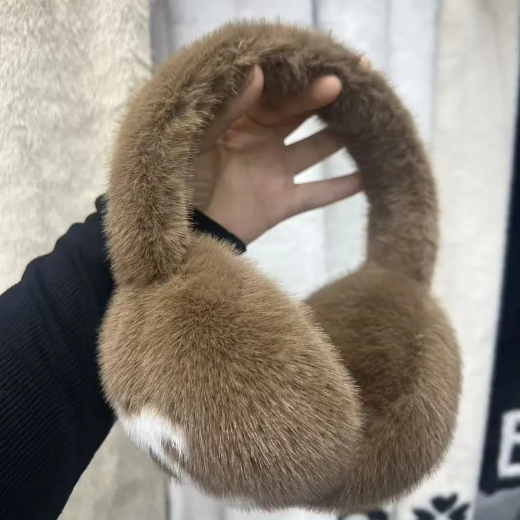 双C款毛茸茸耳罩冬季网红女保暖耳包护耳朵耳捂子学生防冻耳套