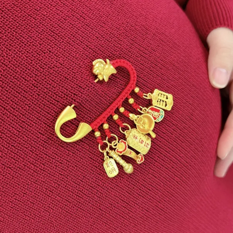 压惊平安孕妇别针外出满月礼物生肖蛇别针婴幼儿防惊跳生肖可换