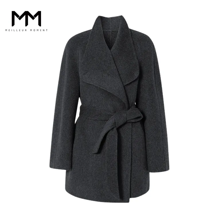 【全】MM麦檬立领两穿羊毛驼绒短款一手长大衣5HB970031